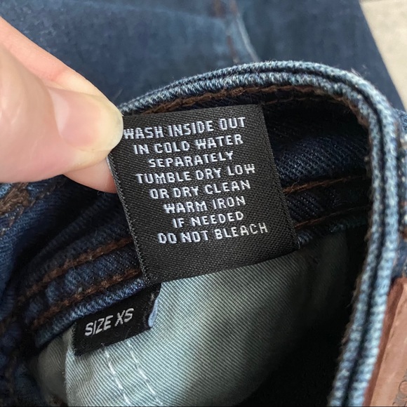 COURTSHOP high waist denim mini skirt dark blue XS - Picture 8 of 8